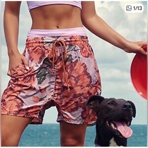 Free People Movement The Switchback Shorts in Water Color Print size S
